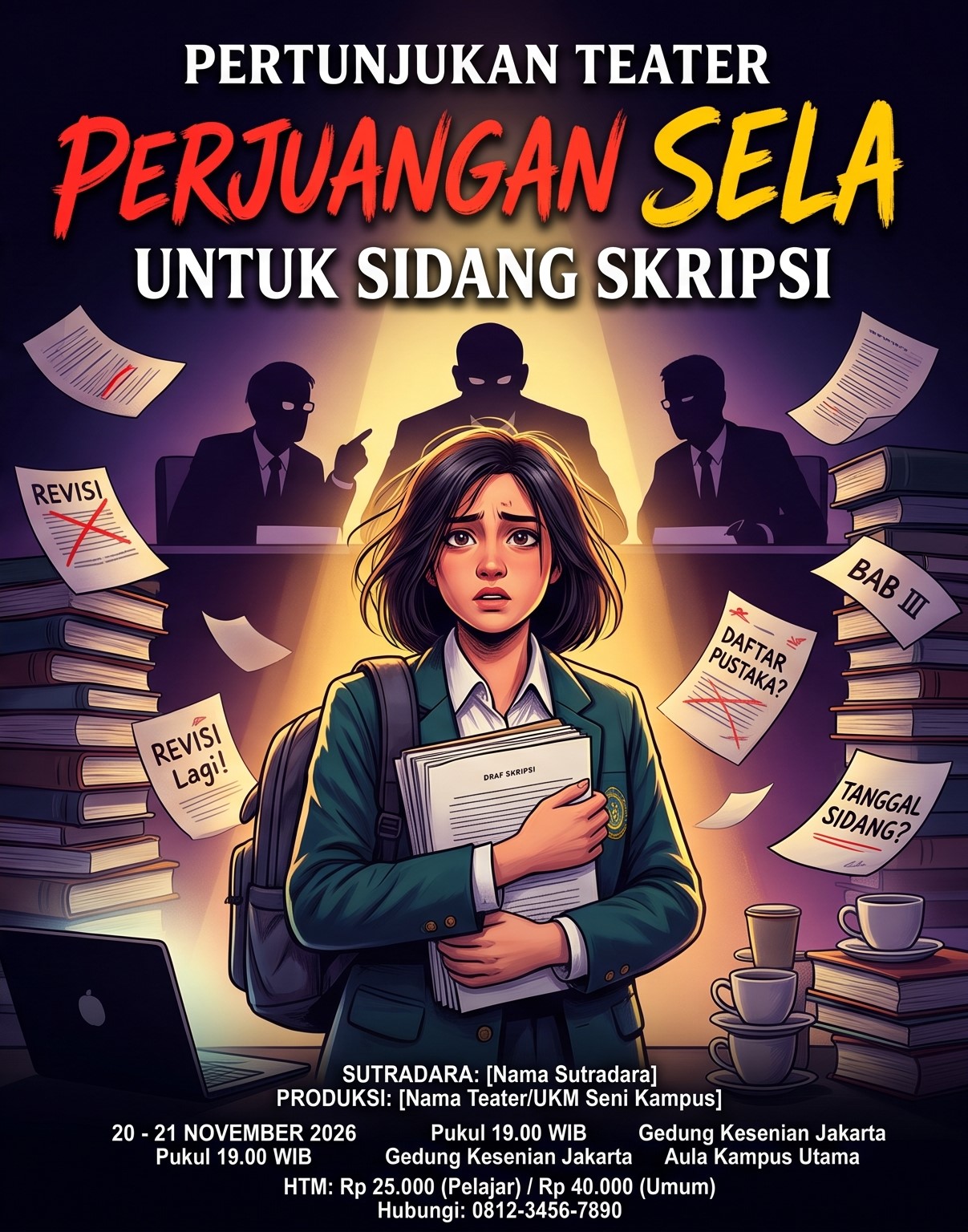 Poster Perjuangan Sela Untuk Sidang Skripsi